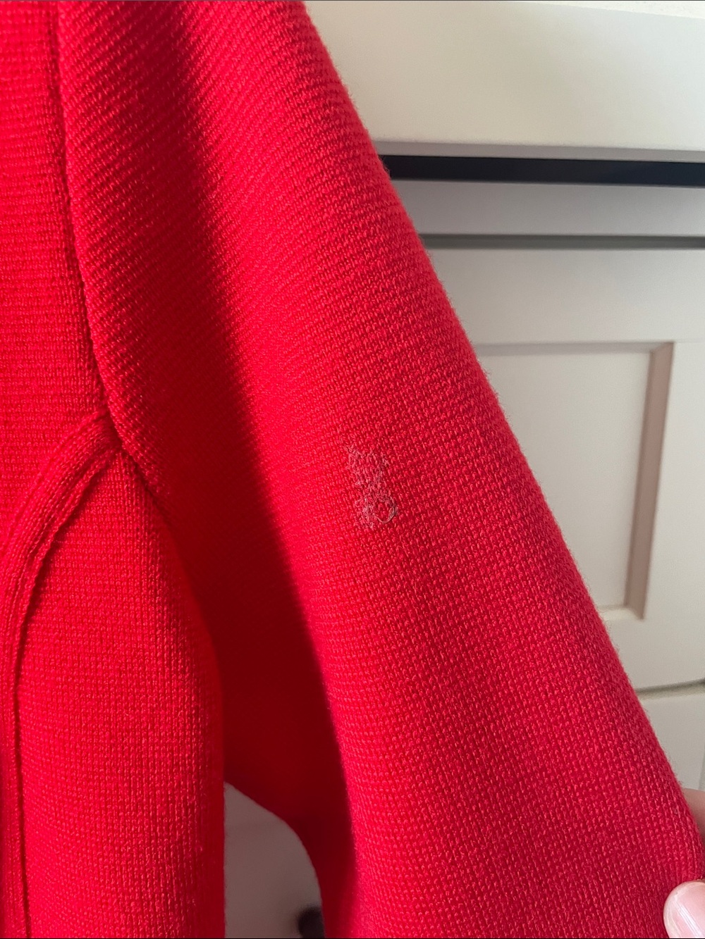 Anne Klein Women's Red Tailored Single-Button Blazer w/ Shoulder Pads -Size M - Picture 5 of 7